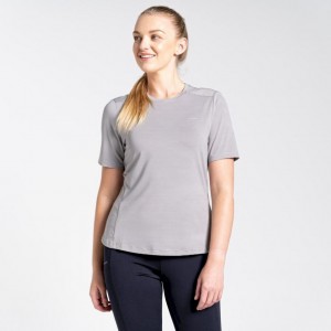 Craghoppers Aliso Kort Sleeve T-skjorte Dame Grå | 4091IQMZO