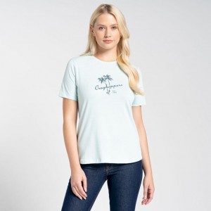 Craghoppers Ally Kort Sleeve T-skjorte Dame Mint | 0378GSYDU