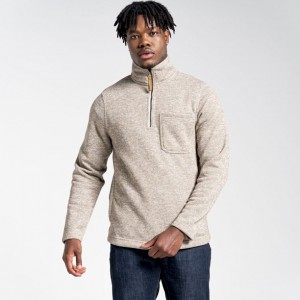 Craghoppers Barona Half Zip Fleecegensere Herre Beige | 0849UJYFA