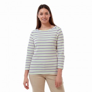 Craghoppers Blanca 3/4 Sleeved T-skjorte Dame Multicolor | 8475MWPDC