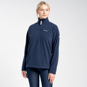 Craghoppers Cabrillo Half Zip Fleecegensere Dame Marineblå | 3587PNVXM