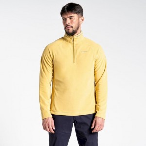 Craghoppers Corey Half Zip Fleecegensere Herre Gul | 6715PSFHK