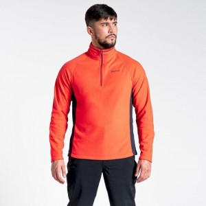 Craghoppers Corey Half Zip Fleecegensere Herre Oransje | 8197RHISY