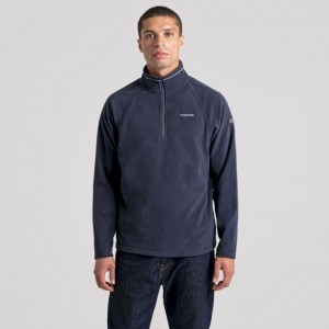 Craghoppers Corey Half Zip Fleecegensere Herre Marineblå | 8704ULIMV