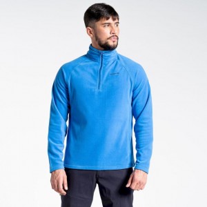 Craghoppers Corey Half Zip Fleecegensere Herre Blå | 4679KMTHP