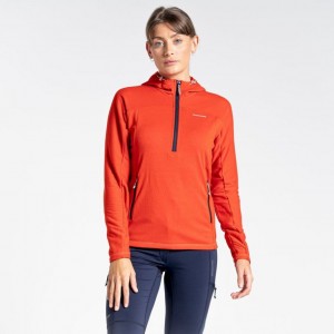 Craghoppers Dynamic Hette Half Zip T-skjorte Dame Oransje | 2165SZIXM