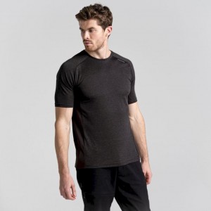 Craghoppers Dynamic Pro Kort Sleeve T-skjorte Herre Svarte | 6920KNRXT