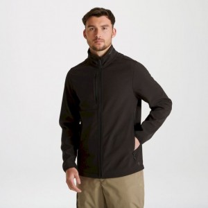 Craghoppers Expert Basecamp Softshell Jakke Herre Svarte | 0458SVRJY