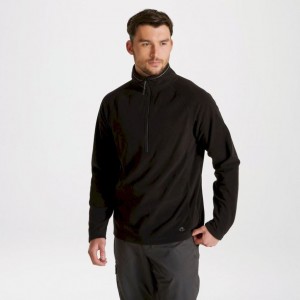 Craghoppers Expert Corey 200 Half Zip Fleecegensere Herre Svarte | 0235IWPRE