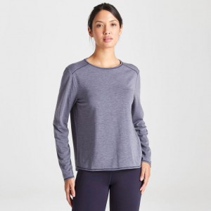 Craghoppers First Layer Long Sleeve T-skjorte Dame Marineblå | 5234FLOJD