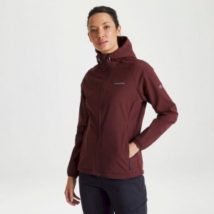 Craghoppers Kalti Weatherproof Hettejakke Dame Burgunder | 1238JGEXF