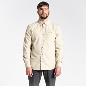 Craghoppers Kiwi Ridge Long Sleeve Skjorte Herre Beige | 5870EMDBF