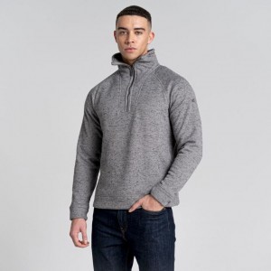 Craghoppers Logan Half Zip Fleecegensere Herre Grå | 1263CGSVA