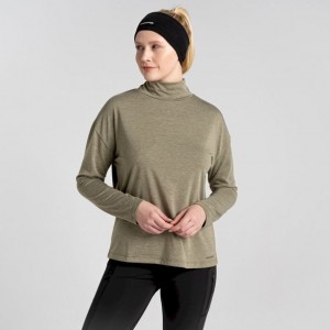 Craghoppers Meridan Long Sleeve T-skjorte Dame Olivengrønne | 0938YWGMF