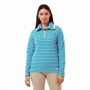 Craghoppers Natalia Half Zip Fleecegensere Dame Blå | 8951PJLRU