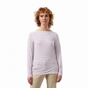 Craghoppers NosiLife Erin Long Sleeve T-skjorte Dame Multicolor | 0576RMIXZ