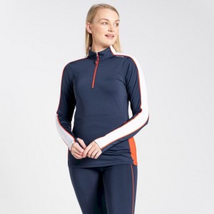 Craghoppers NosiLife Marcella Long Sleeve T-skjorte Dame Marineblå | 1742JZKOT