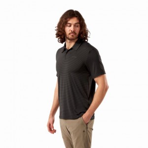 Craghoppers NosiLife Pro Kort Sleeve Polo T-skjorte Herre Svarte | 7634BUCKD