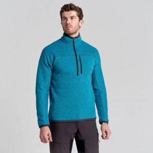 Craghoppers Torney Half Zip Fleecegensere Herre Turkis | 7492FKTPG