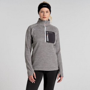 Craghoppers Trina Half Zip Fleecegensere Dame Grå | 6279BYDTJ