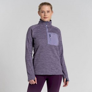 Craghoppers Trina Half Zip Fleecegensere Dame Lilla | 8319RZNSM