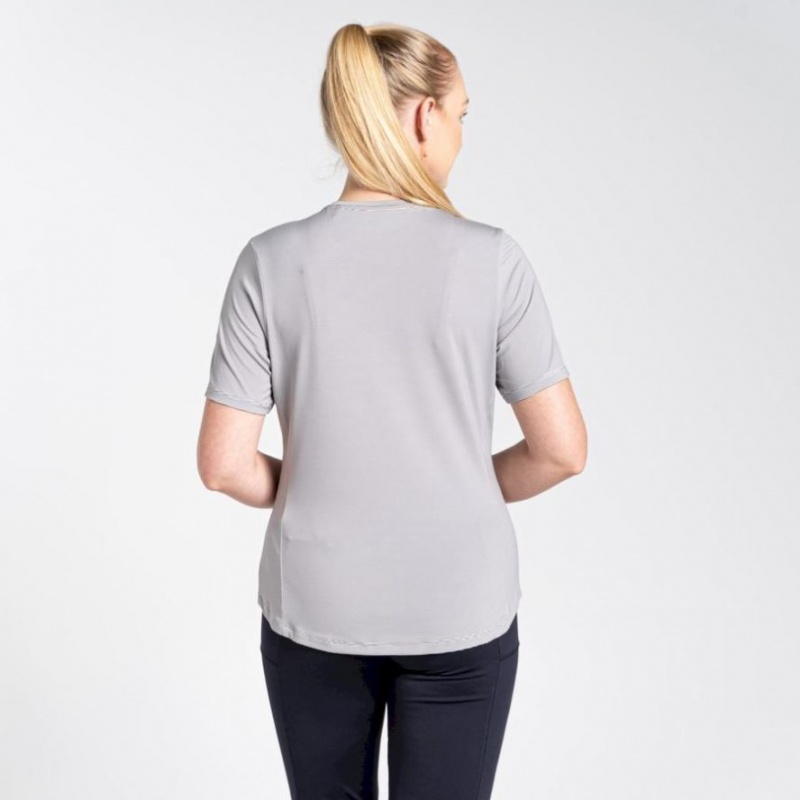 Craghoppers Aliso Kort Sleeve T-skjorte Dame Grå | 4091IQMZO