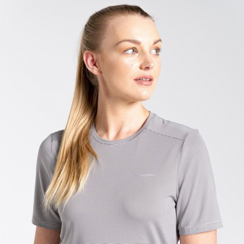 Craghoppers Aliso Kort Sleeve T-skjorte Dame Grå | 4091IQMZO