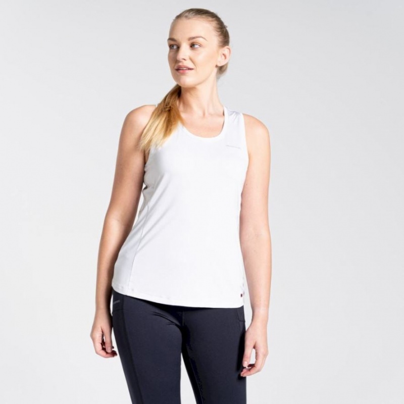 Craghoppers Aliso Vest T-skjorte Dame Hvite | 4185ITXVW