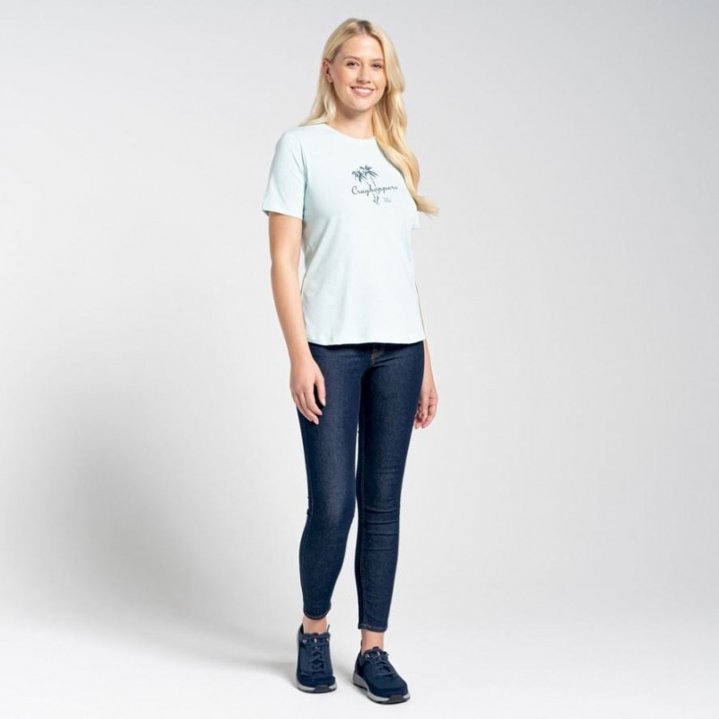 Craghoppers Ally Kort Sleeve T-skjorte Dame Mint | 0378GSYDU