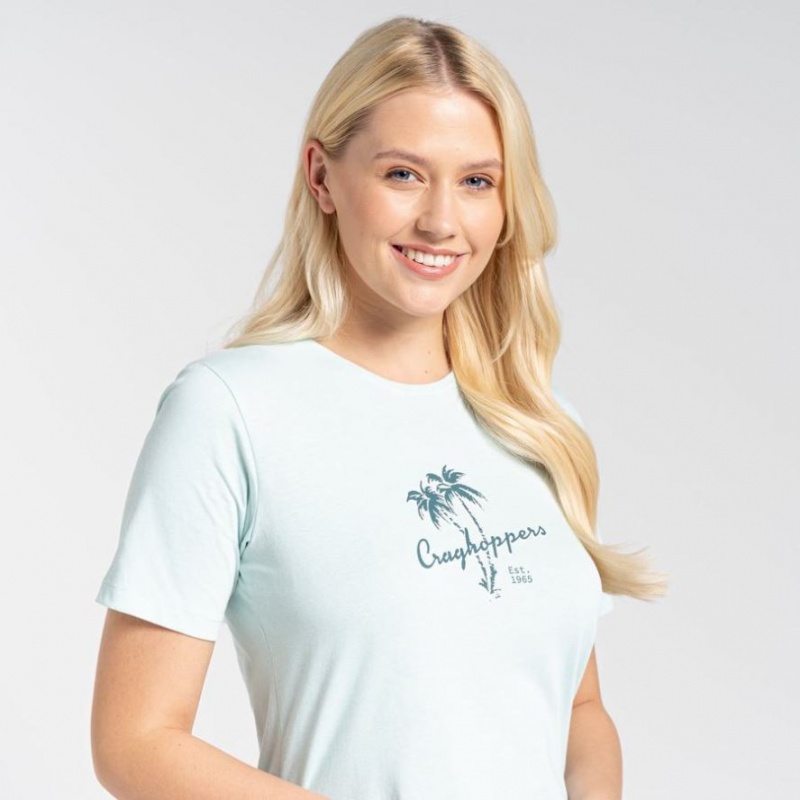 Craghoppers Ally Kort Sleeve T-skjorte Dame Mint | 0378GSYDU