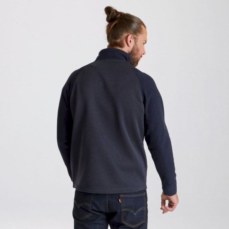 Craghoppers Barker Half Zip Fleecegensere Herre Marineblå | 9684NRSYW