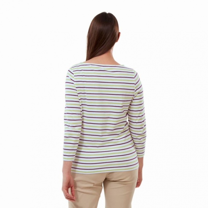 Craghoppers Blanca 3/4 Sleeved T-skjorte Dame Multicolor | 8475MWPDC