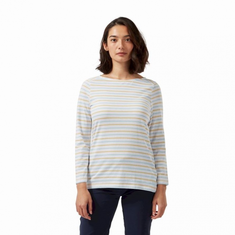 Craghoppers Blanca 3/4 Sleeved T-skjorte Dame Multicolor | 2374ZMBFI