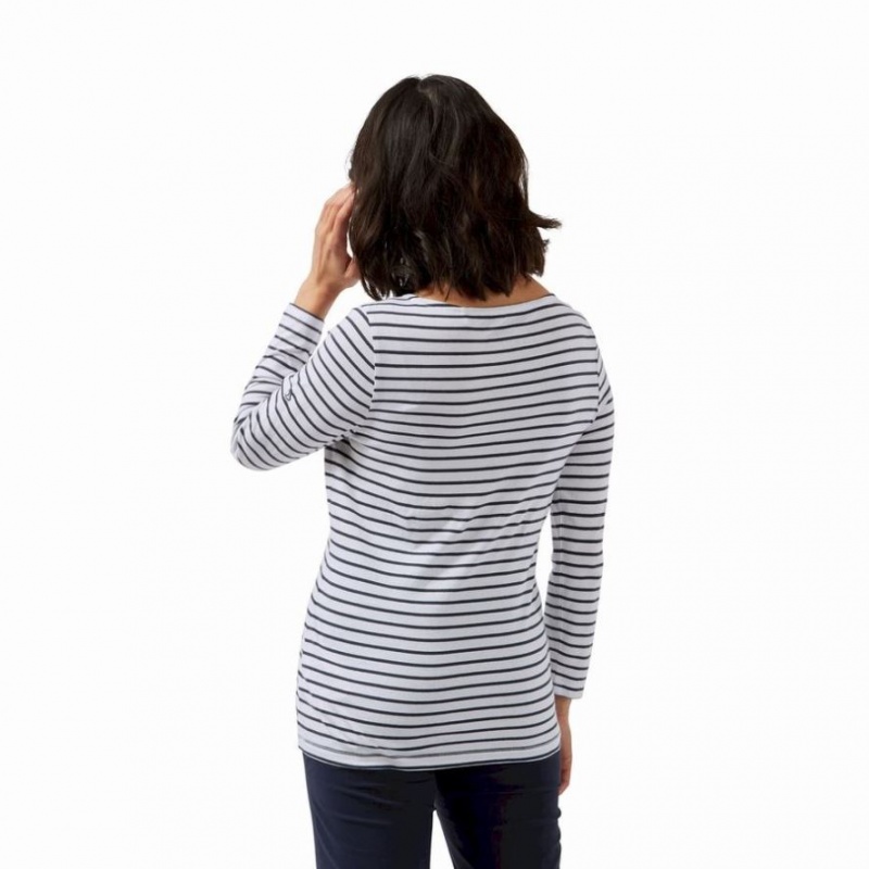 Craghoppers Blanca 3/4 Sleeved T-skjorte Dame Marineblå | 2607SDLPY