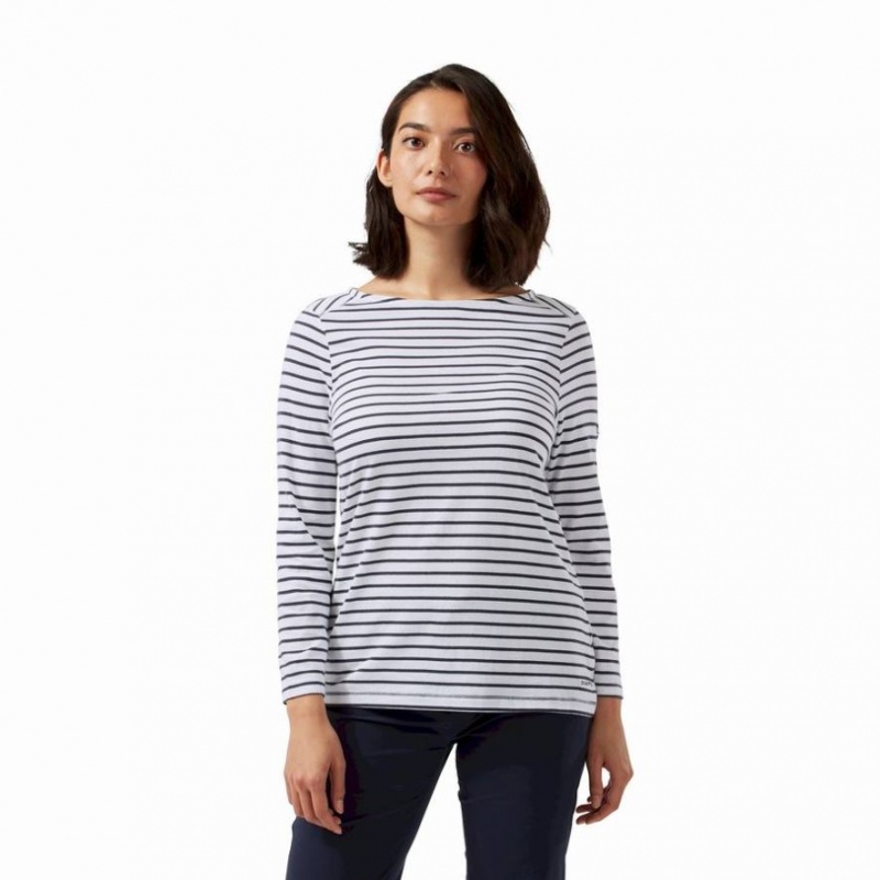 Craghoppers Blanca 3/4 Sleeved T-skjorte Dame Marineblå | 2607SDLPY