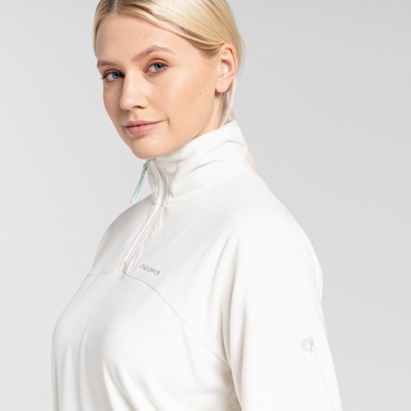 Craghoppers Cabrillo Half Zip Fleecegensere Dame Hvite | 6593XAISN