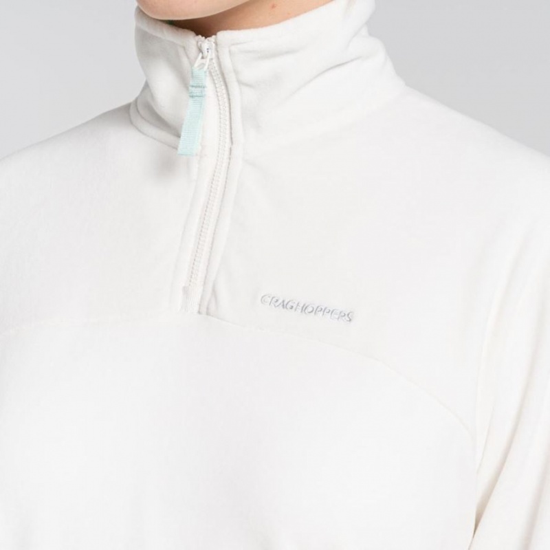 Craghoppers Cabrillo Half Zip Fleecegensere Dame Hvite | 6593XAISN