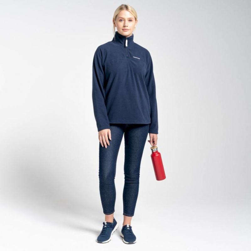 Craghoppers Cabrillo Half Zip Fleecegensere Dame Marineblå | 3587PNVXM