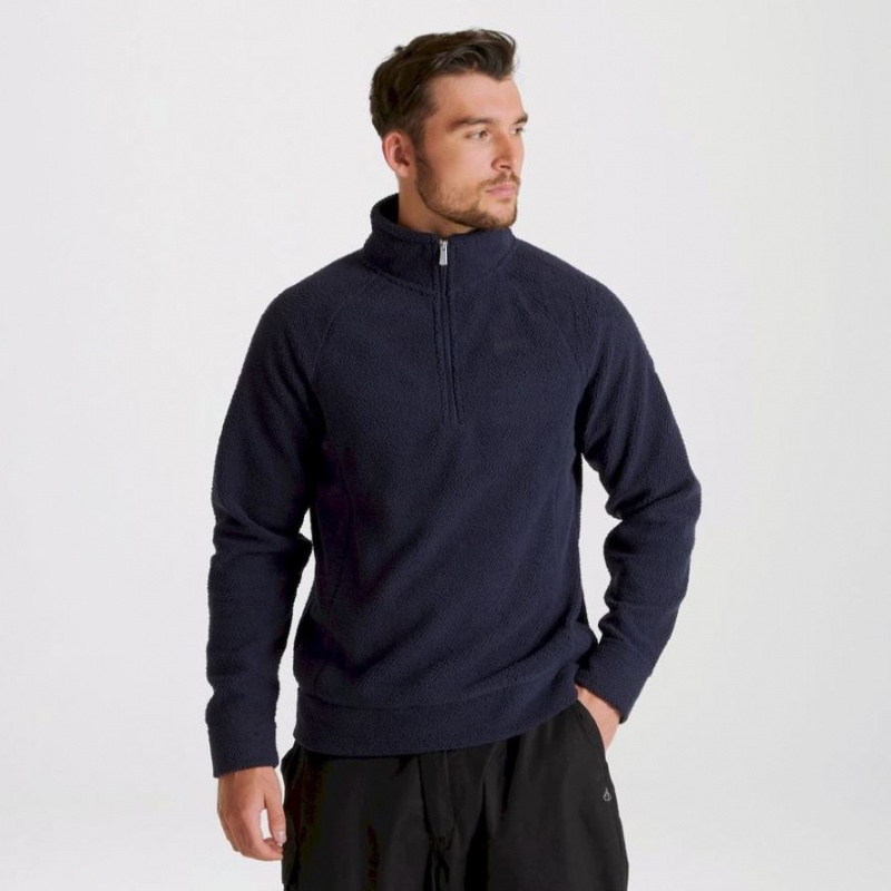 Craghoppers Cason Half Zip Fleecegensere Herre Marineblå | 8937ENJWP