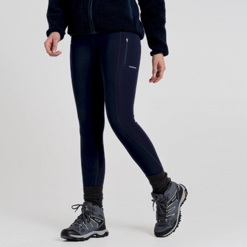 Craghoppers Compression Thermal Leggings Dame Marineblå | 9875JOLAX