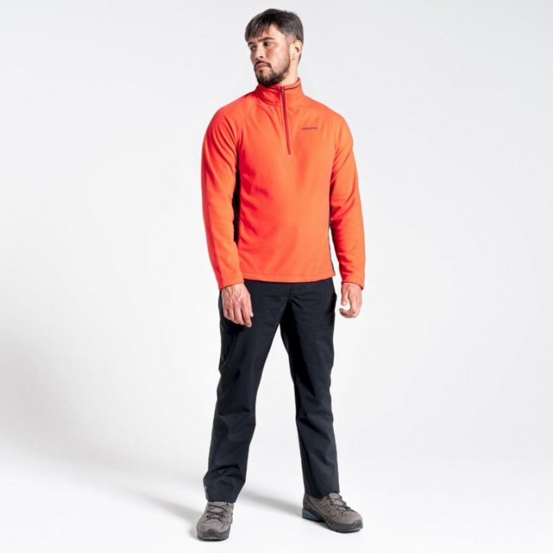 Craghoppers Corey Half Zip Fleecegensere Herre Oransje | 8197RHISY