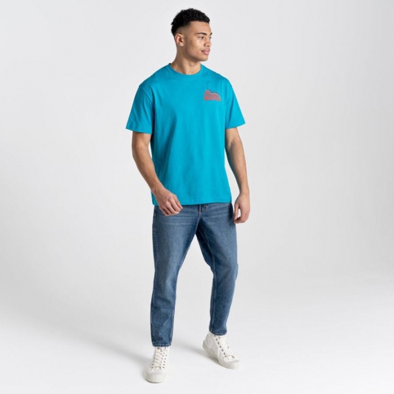 Craghoppers Crosby Kort Sleeve T-skjorte Herre Blå | 3257QUIBF