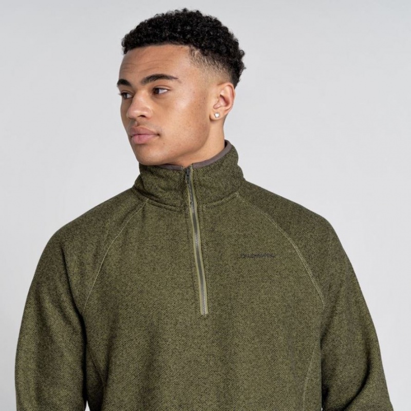 Craghoppers Durrus Half Zip Fleecegensere Herre Olivengrønne | 6012RCLDH