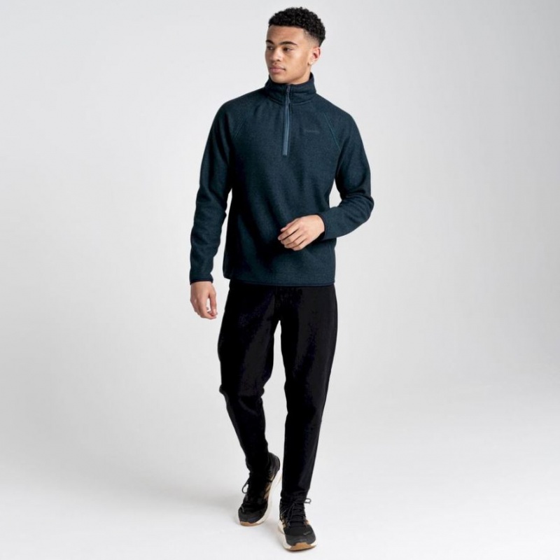 Craghoppers Durrus Half Zip Fleecegensere Herre Marineblå | 1089BJWZK