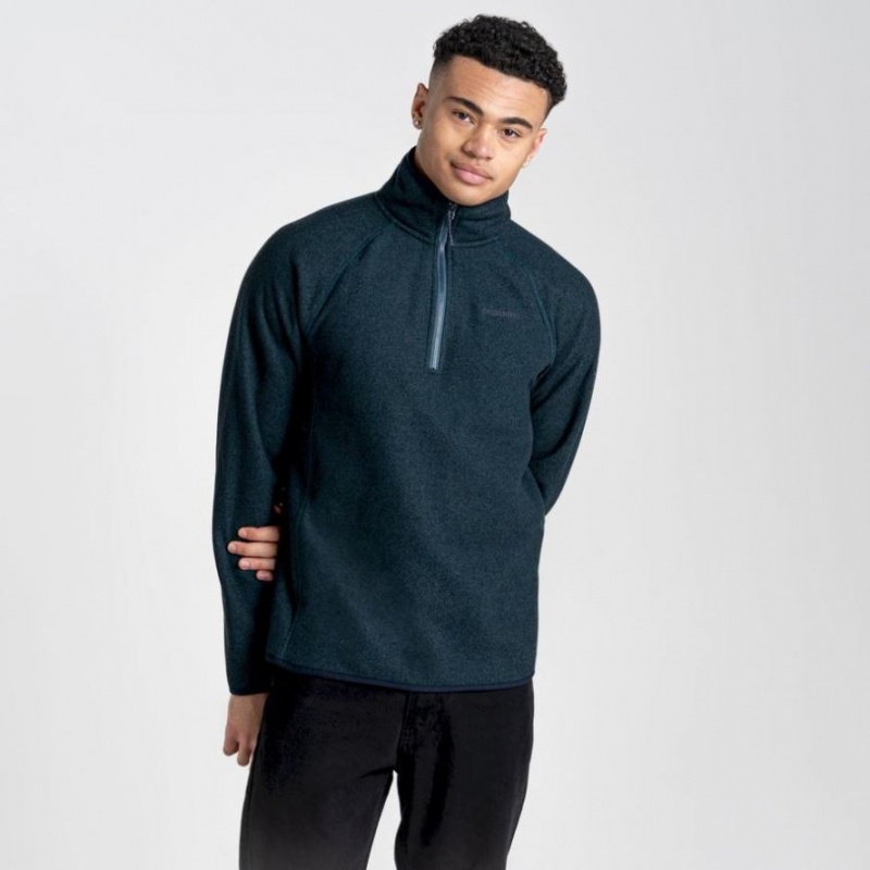 Craghoppers Durrus Half Zip Fleecegensere Herre Marineblå | 1089BJWZK