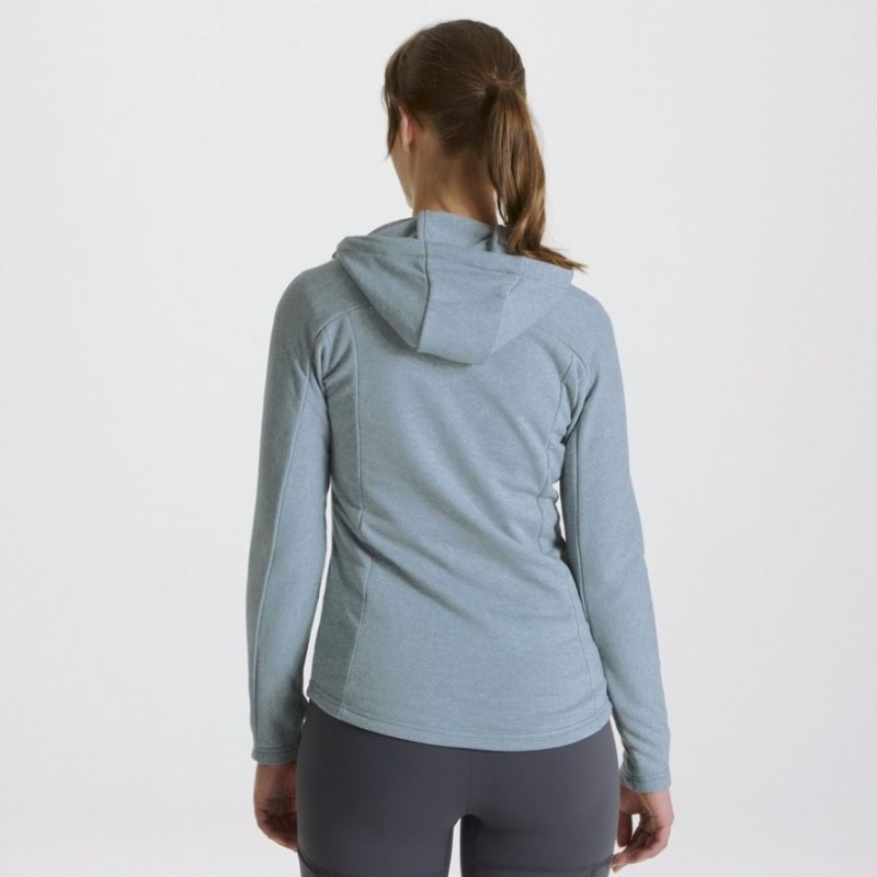 Craghoppers Dynamic Hette Half Zip T-skjorte Dame Turkis | 6802ZNOXI