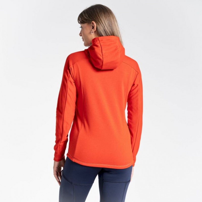 Craghoppers Dynamic Hette Half Zip T-skjorte Dame Oransje | 2165SZIXM