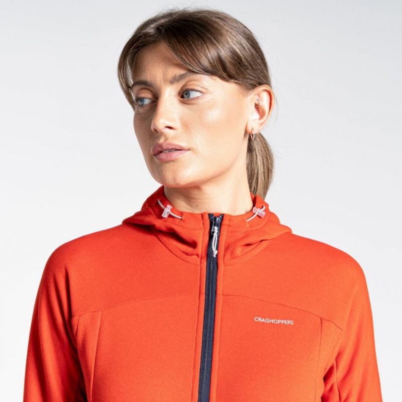 Craghoppers Dynamic Hette Half Zip T-skjorte Dame Oransje | 2165SZIXM