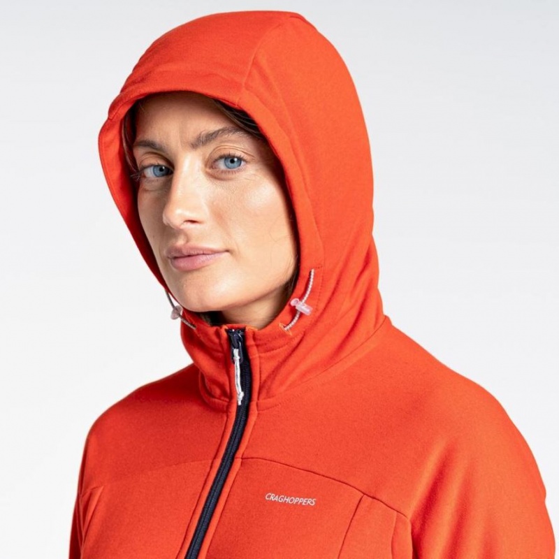 Craghoppers Dynamic Hette Half Zip T-skjorte Dame Oransje | 2165SZIXM