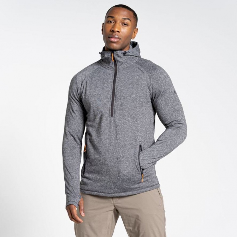 Craghoppers Dynamic Hette Half Zip T-skjorte Herre Grå | 7954EQADN